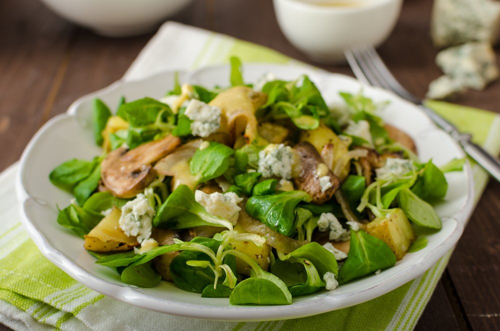 Salade de mâche aux champignons - Mon panier à croquer